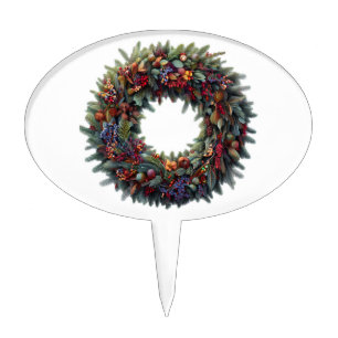 Christmas Wreath Cake Topper