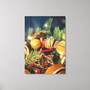 Christmas wreath canvas print