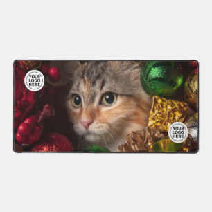 Christmas Wreath Cat Desk Mat Mouse Pad