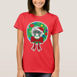 Christmas Wreath Cat Women's T-shirt