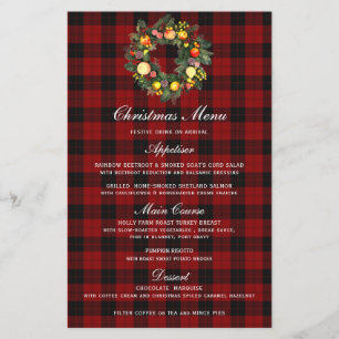 CHRISTMAS WREATH   CHRISTMAS MENU