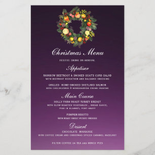 CHRISTMAS WREATH CHRISTMAS MENU