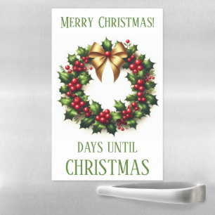 Christmas wreath days until christmas countdown magnetic dry erase sheet