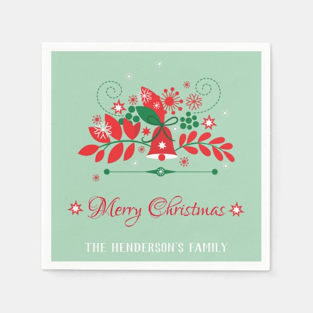 Christmas Wreath Decoration Napkins (Front)