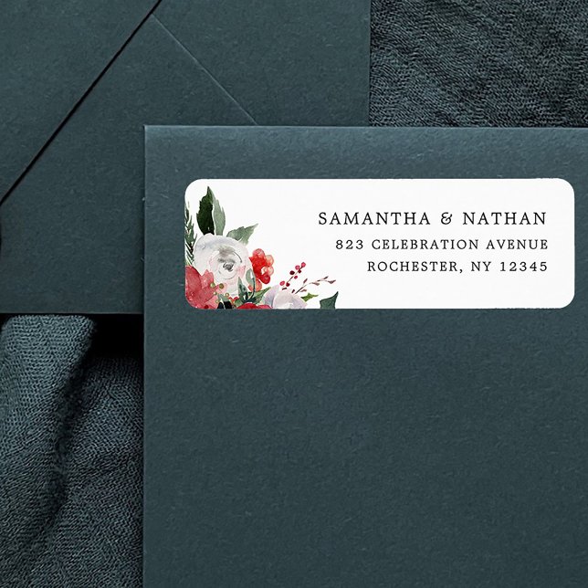 Christmas Wreath | Floral Holiday Wedding Label (Creator Uploaded)