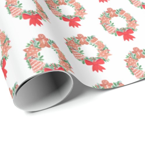 Christmas Wreath Gift  Wrapping Paper