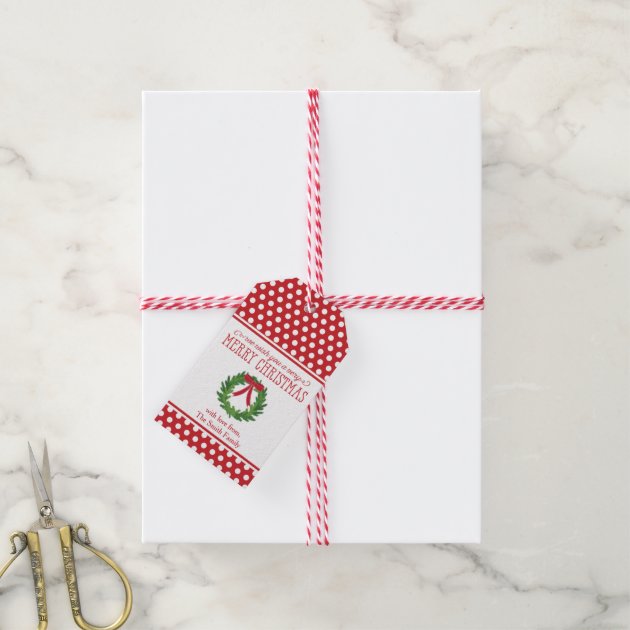 Christmas Wreath Holiday Gift Tag