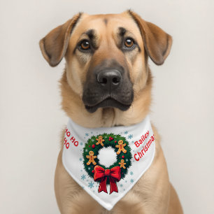 Christmas Wreath Holiday Pet Bandana Collar