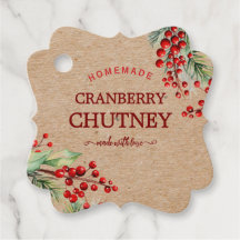 Christmas Wreath Homemade Jam Tag