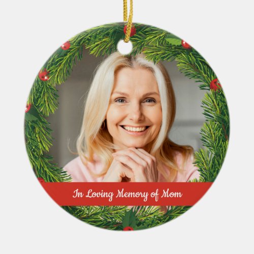 Christmas Wreath In Loving Memory Ornament