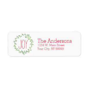 Christmas Return Address Labels | Zazzle