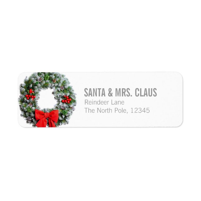 Christmas Wreath Label (Front)