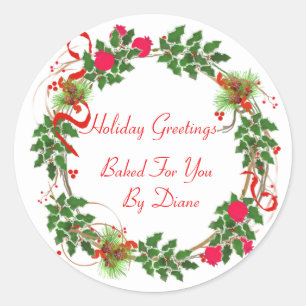 Christmas Wreath Labels