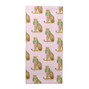 Christmas Wreath Leopard  Cloth Napkin
