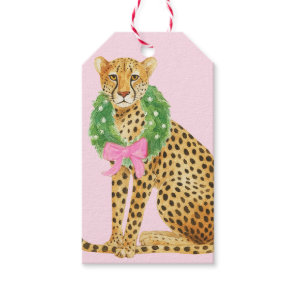 Christmas Wreath Leopard  Gift Tags