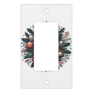 Christmas Wreath Light Switch Cover
