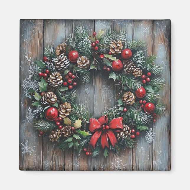 Christmas Wreath Magnet (Front)