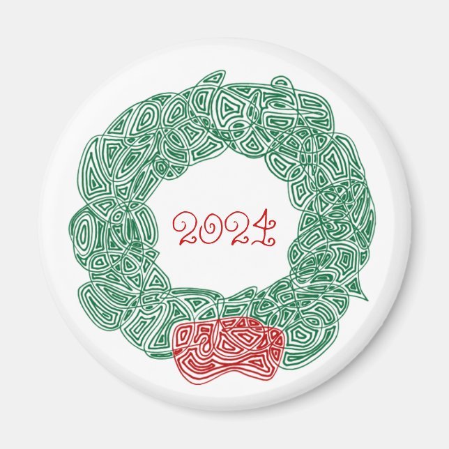 Christmas Wreath Magnet (Front)