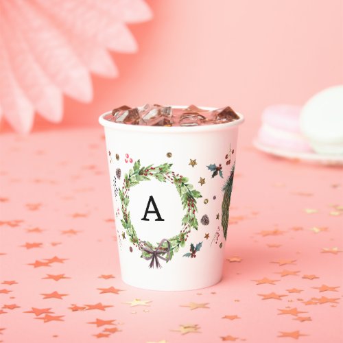 Christmas Wreath Making Holiday Greeting Paper Cups