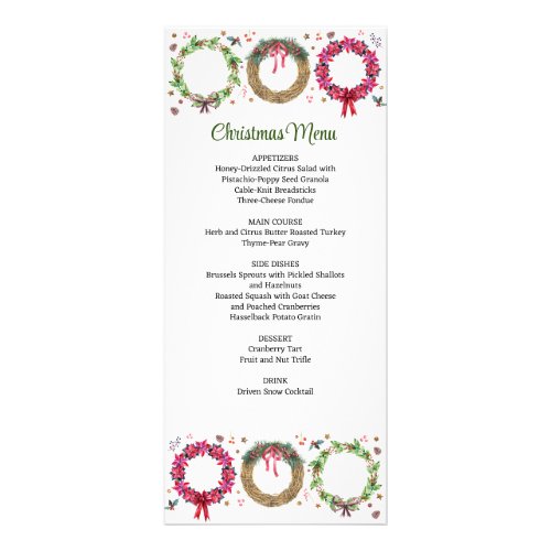 Christmas Wreath Making Holiday Party Menu