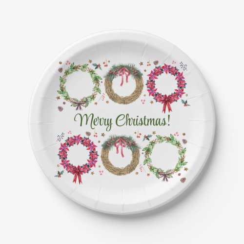 Christmas Wreath Making Holiday Party Paper Plates