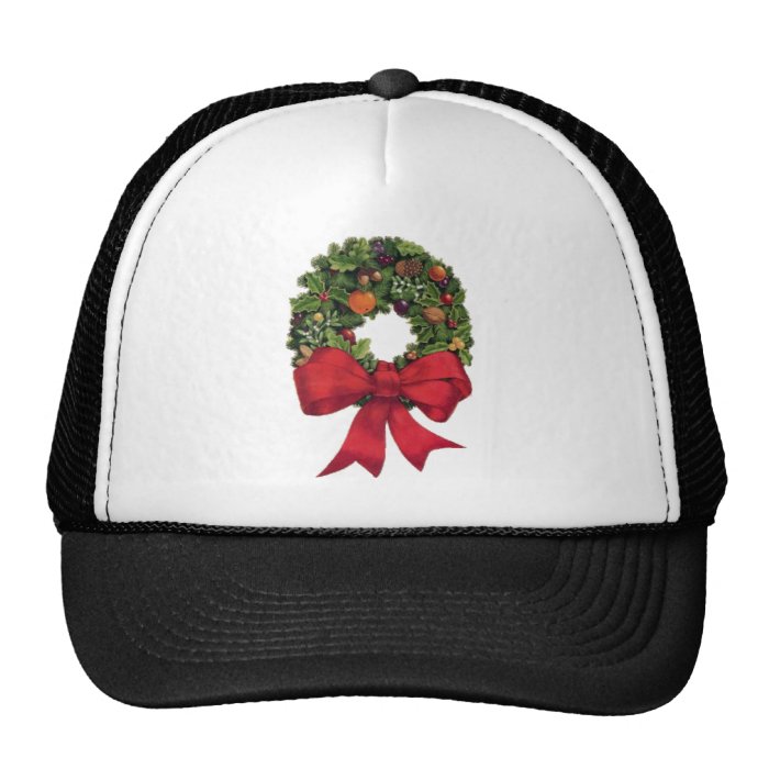 Christmas Wreath Mesh Hat