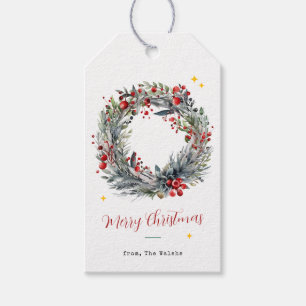 Christmas Wreath Minimalist Gift tags