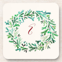 Christmas Wreath Monogram