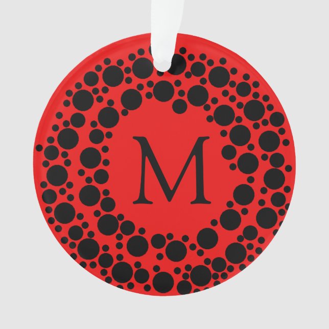 Christmas wreath monogram ornament (Front)