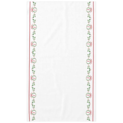 Christmas Wreath Monogram Tablecloth