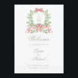 Christmas Wreath Monogram Wedding Program<br><div class="desc">This program design has a watercolor Christmas wreath surrounding your monogram and includes order of events and bridal party details.</div>