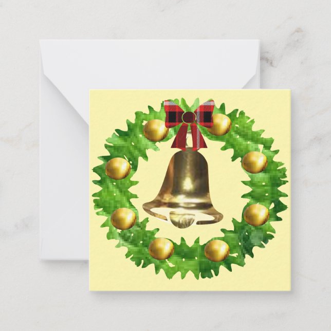 Christmas Wreath Note Card (Front)