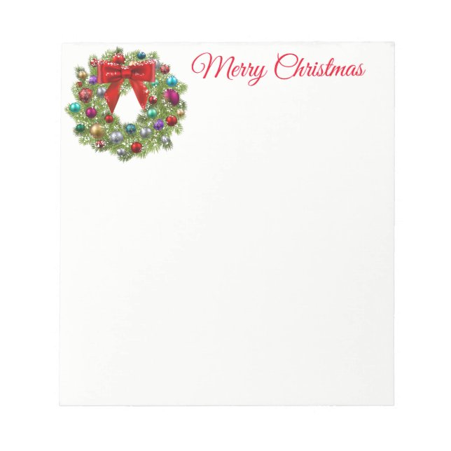 Christmas Wreath Notepad (Front)