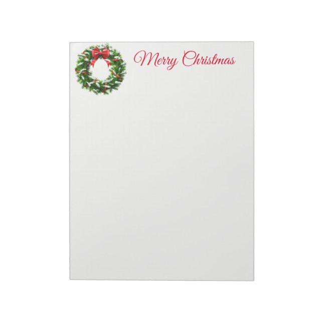 Christmas Wreath Notepad (Rotated)