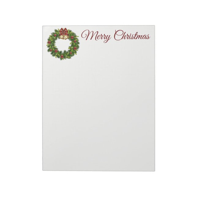Christmas Wreath Notepad (Rotated)