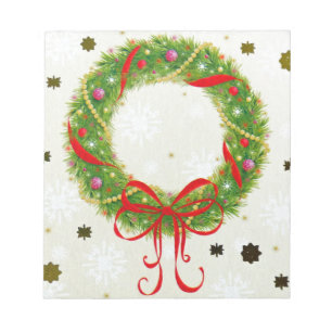 Christmas Wreath Notepad