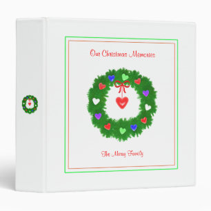 Christmas Wreath of Hearts Binder