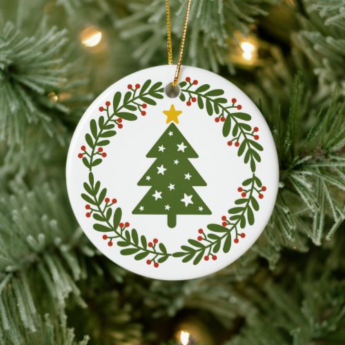 Christmas wreath ornaments design