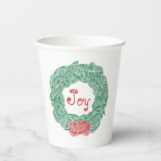 Christmas Wreath Paper Cup