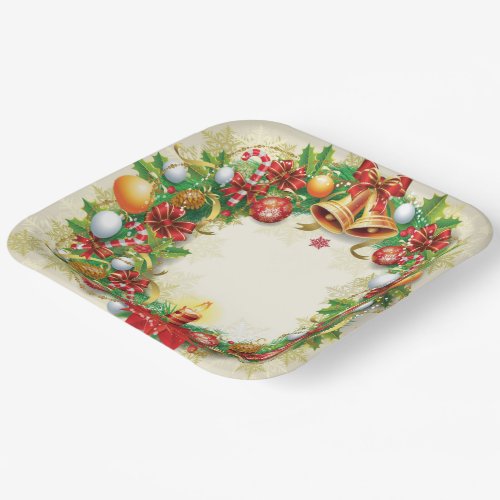 Christmas Wreath Paper Plate