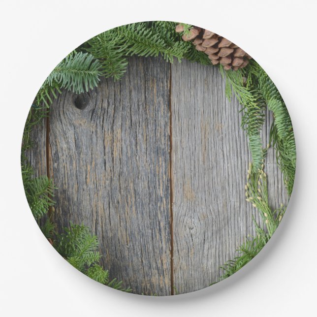 Christmas Wreath Paper Plates (Front)
