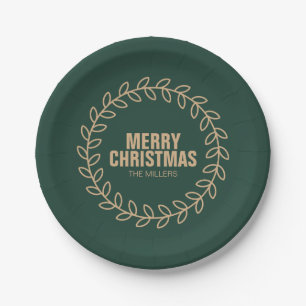 Christmas Wreath Paper Plates