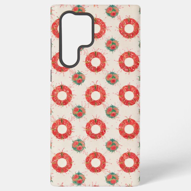 Christmas Wreath Pattern Samsung Galaxy Case (Back)
