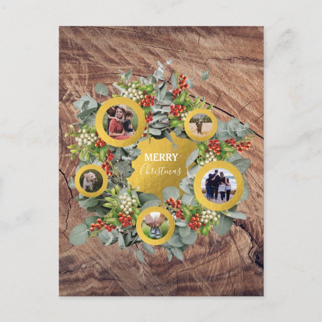 Christmas Wreath Photo Collage Holiday (Front)