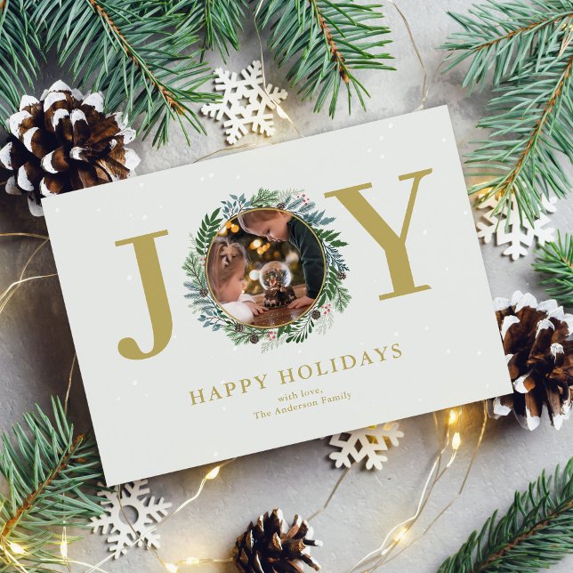 Christmas Wreath Photo Holiday Card (Creator Uploaded)