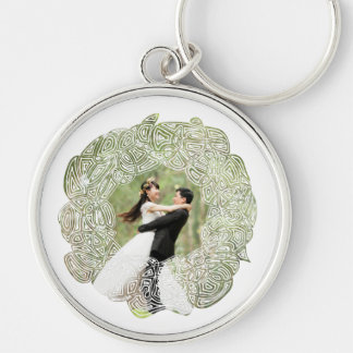 Christmas Wreath Photo Keychain