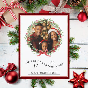 Christmas Wreath Photo Personalized Holiday