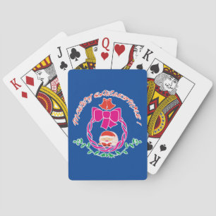 Christmas wreath poker cards