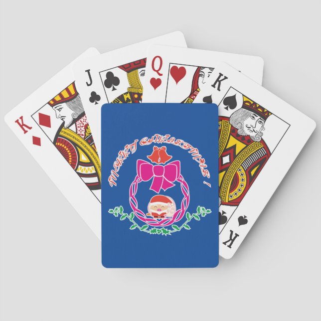 Christmas wreath poker cards (Back)