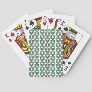 christmas wreath poker cards